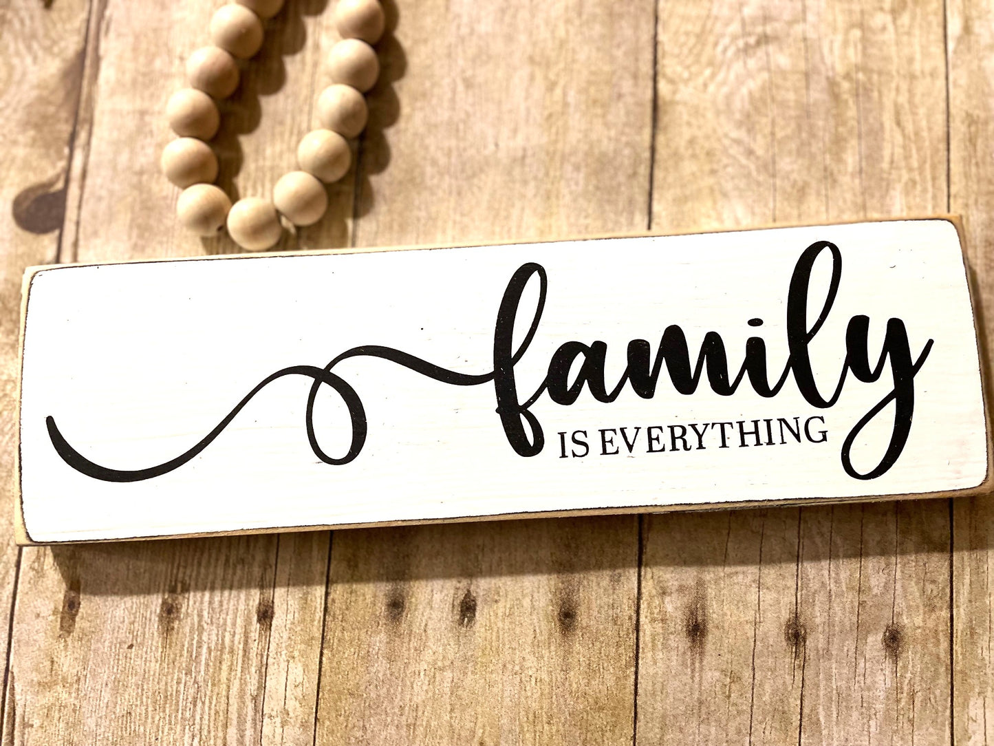 family is everything wood sign