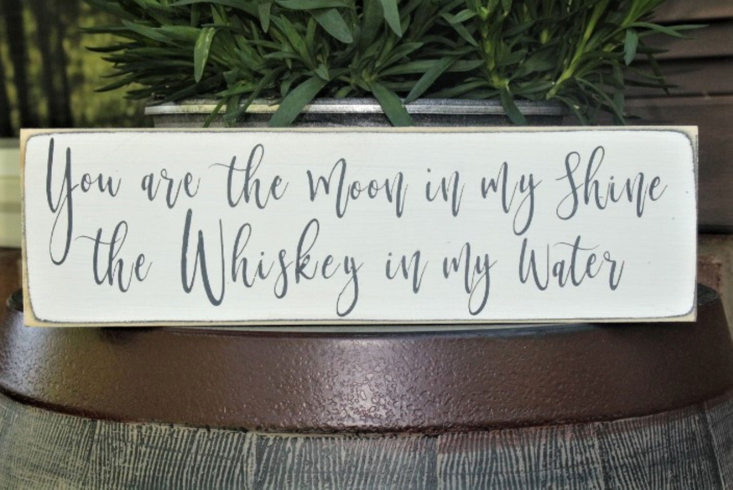 You are the moon in my shine the whiskey in my water