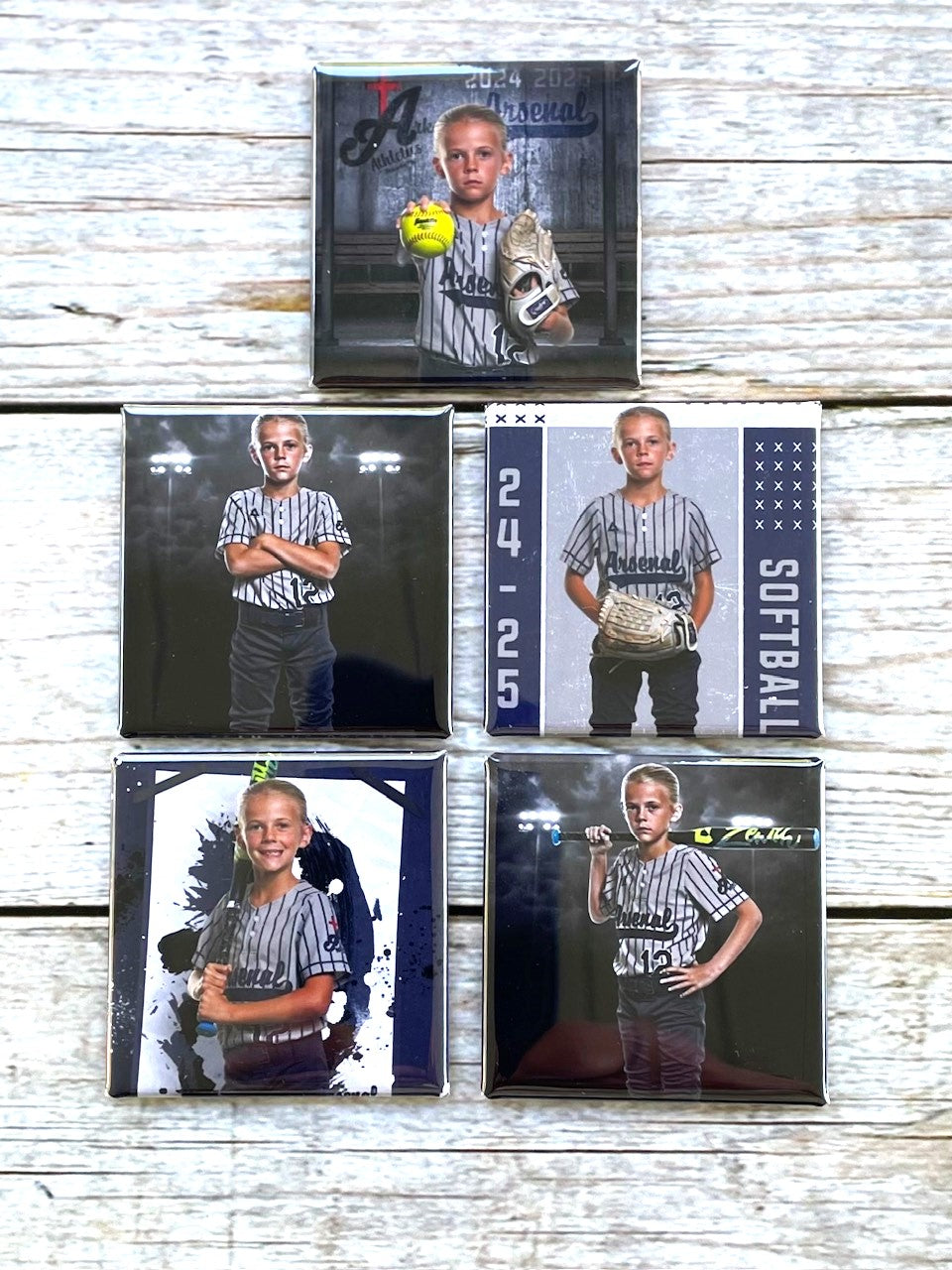 Set of 9 Custom Photo Magnets