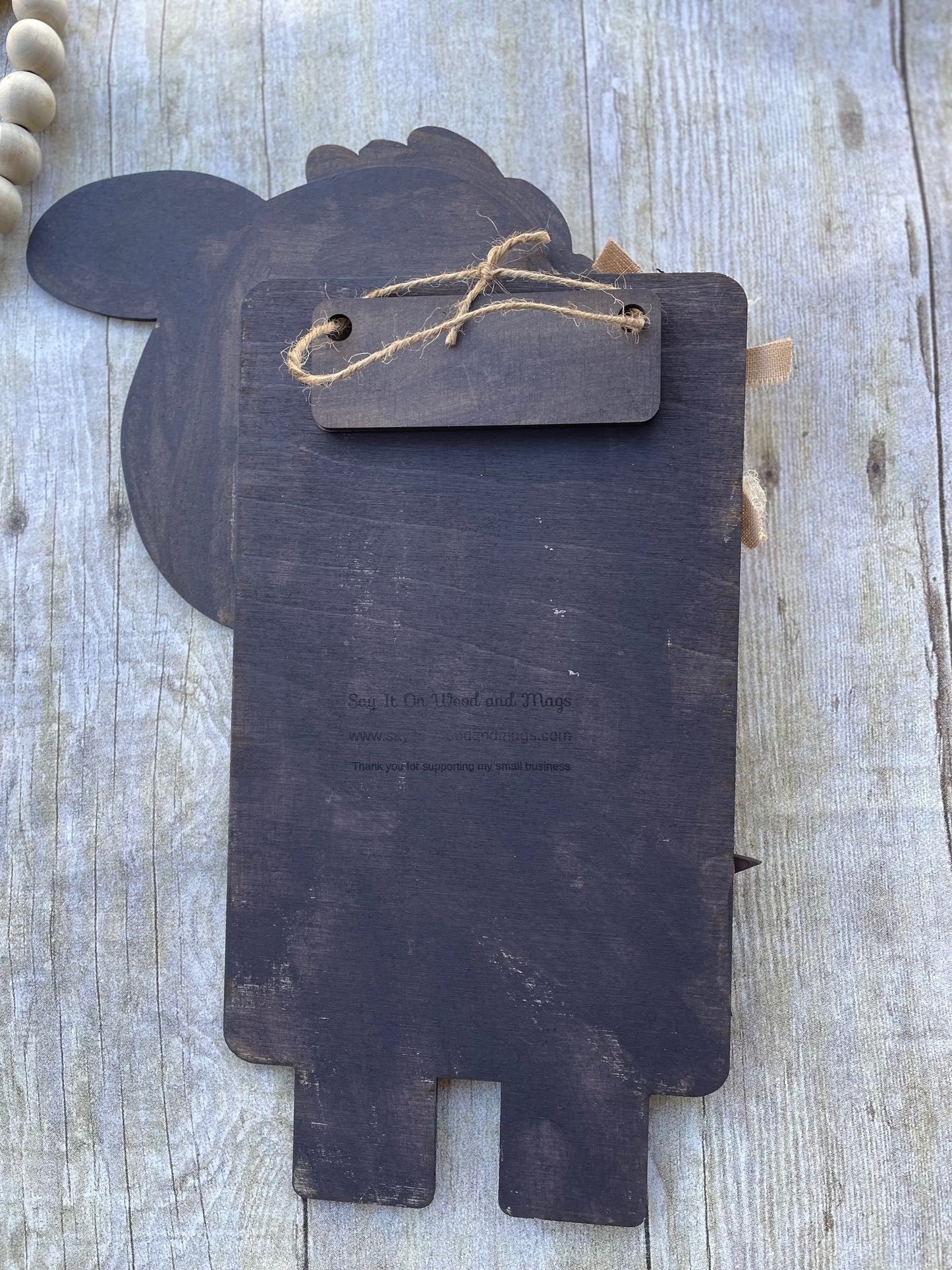Wooden Hand Painted Psalms 23 Sheep