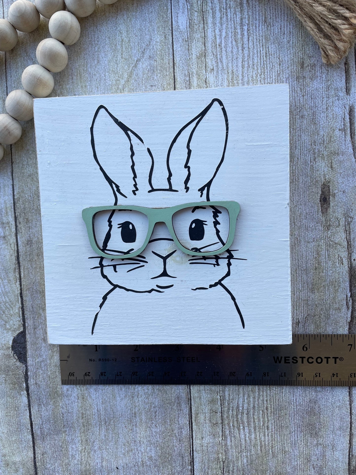 Wood Bunny Sign